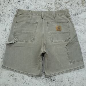 Vintage Carhartt B24 CHT Chestnut Faded Brown Carpenter Shorts 33x7.5